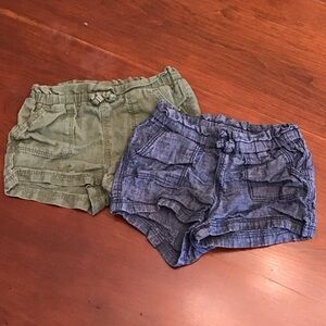 Old Navy Baby Girl Shorts Set - Green and Blue